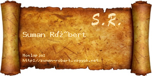 Suman Róbert névjegykártya